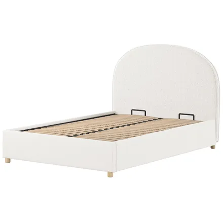 Pesukastiga voodi Moon 140x200 valge