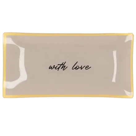 Taldrik/alus With Love 20x10 beež