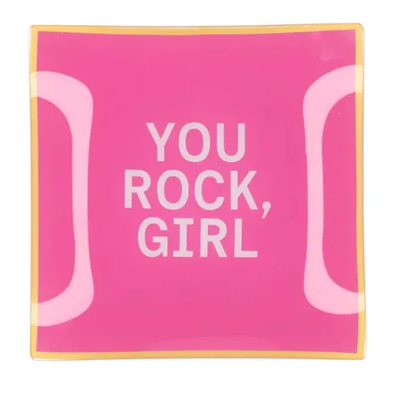 Taldrik You Rock Girl 18x18 roosa