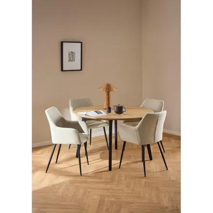 Söögilaud Ziida D120 tamm/must