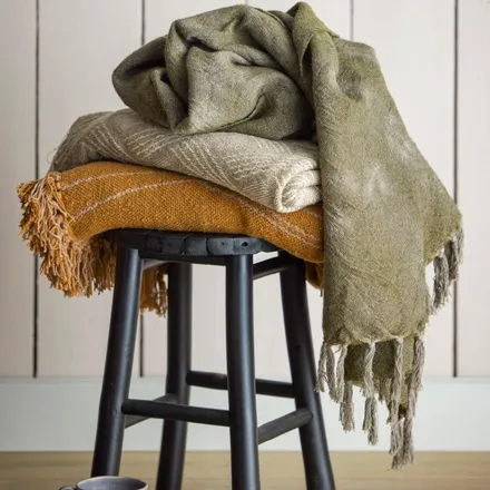 Bloomingville pleed Ginger 150x125 roheline