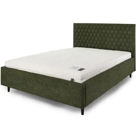 Pesukastiga voodi Carolina 140x200 roheline