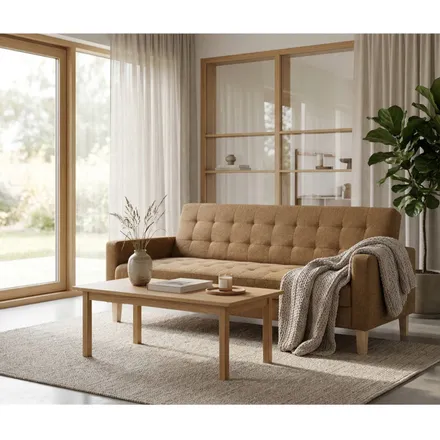 Pesukastiga diivanvoodi Ilse pruun