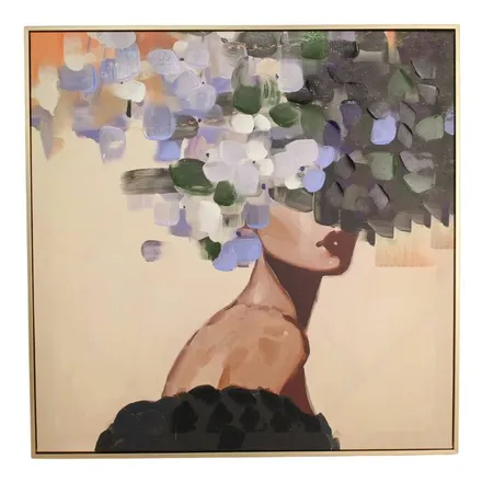 Seinapilt Plaque Lady 80x80 värviline