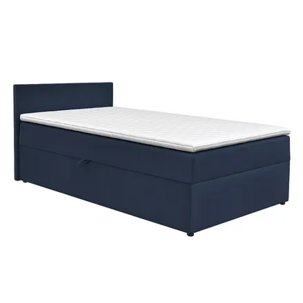 Pesukastiga kontinentaalvoodi Clara pocket 90x200 cm tumesinine