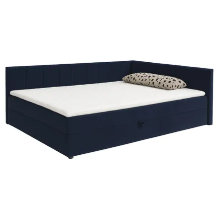 Pesukastiga voodi Ken 120x200 tumesinine