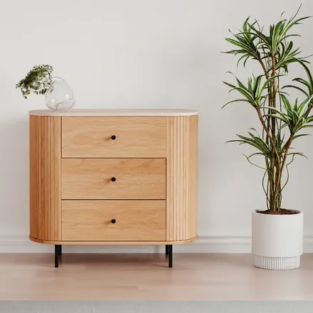 Kummut Fabia 3s tamm/travertiin