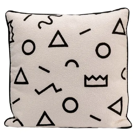 Dekoratiivpadi Geometric 45x45 valge/must