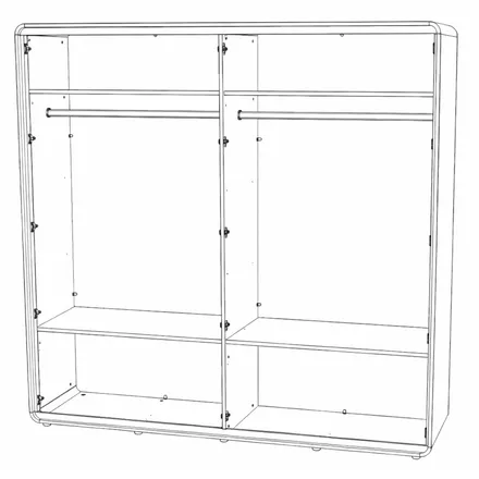 Riidekapp Lago 4u liivatamm