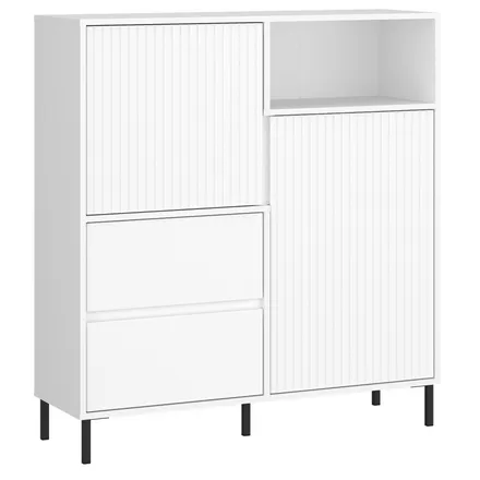 Puhvetkapp Avenale 2u2s valge kõrgläige