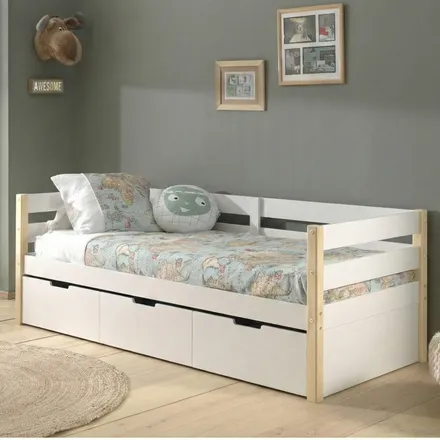 Vipack voodi Margrit+sahtel 90x200 valge