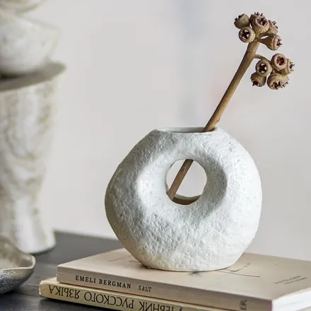 Bloomingville vaas Caia H9.5 valge