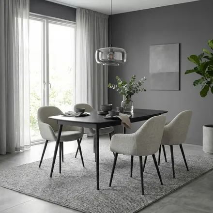 Pikendatav söögilaud Yense 80x125/165 must