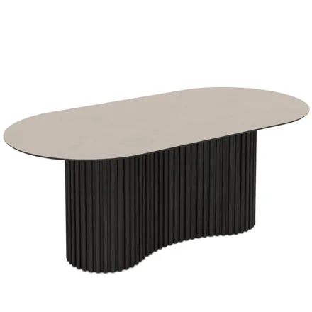 Söögilaud Oscar 100x200 taupe/must