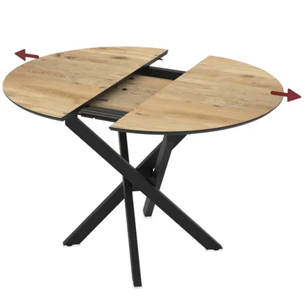 Pikendatav söögilaud Ruta 95x95/125 pruun/must