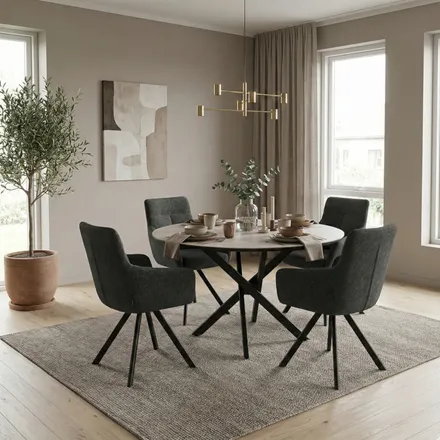 Pikendatav söögilaud Ruta 95x95/125 taupe/must