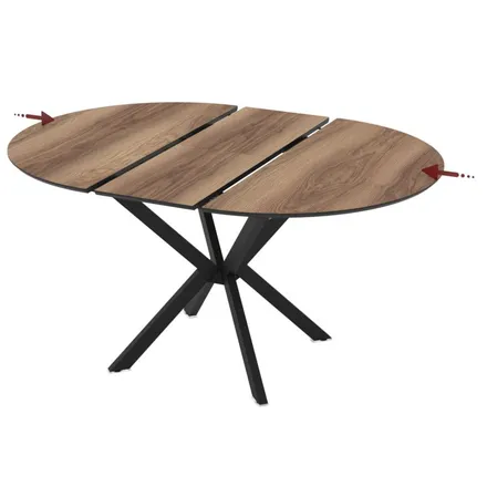 Pikendatav söögilaud Diano D110/144 pruun/must