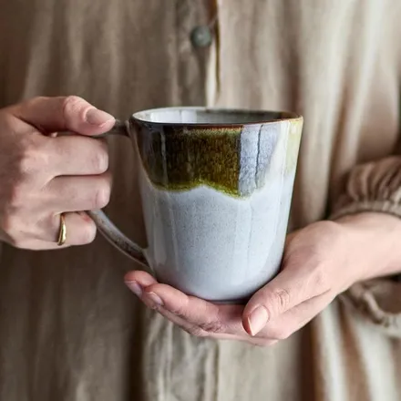 Bloomingville tass Jules 450 ml roheline/beež