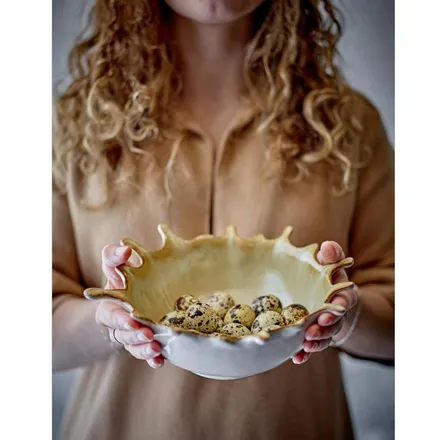 Bloomingville dekoratiivne kauss Alcott beež/valge