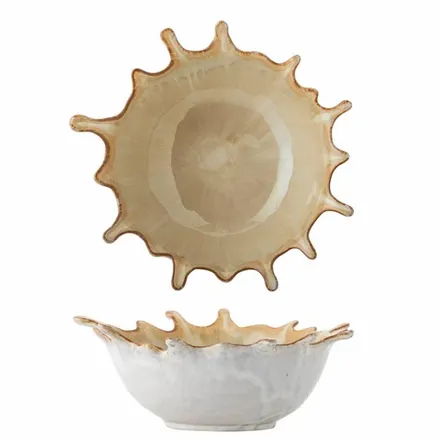 Bloomingville dekoratiivne kauss Alcott beež/valge