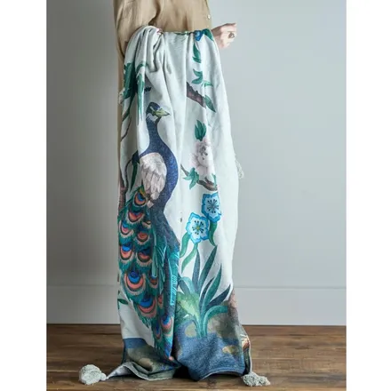 Bloomingville pleed Peacock 130x155 sinine/hall