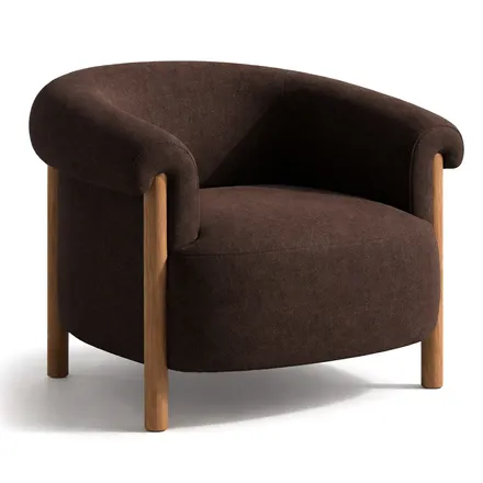 Tugitool Ditte tumepruun