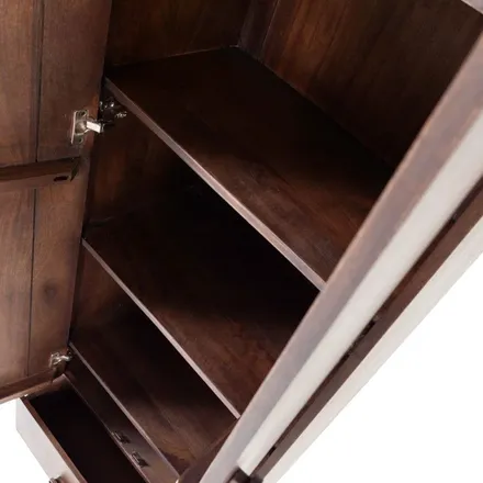 WOOOD kapp Liya tumepruun