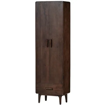 WOOOD kapp Liya tumepruun