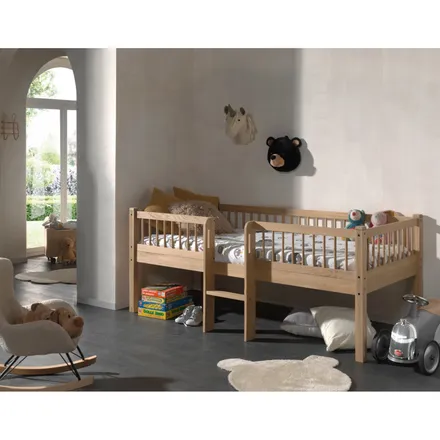 Vipack poolkõrge voodi Forrest 90x200 õlitatud tamm