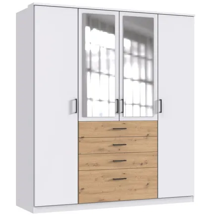 Riidekapp+peegel Cottbus 4u4s artisan/valge