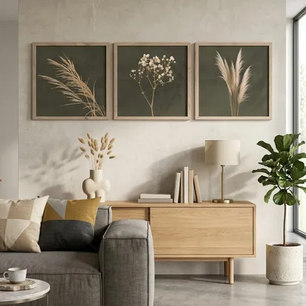 Seinapiltide komplekt Pampas roheline