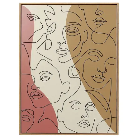 Seinapilt Faccia Arte 90x120 roosa/kreem