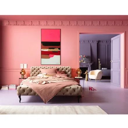 Seinapilt Abstract 73x143 roosa