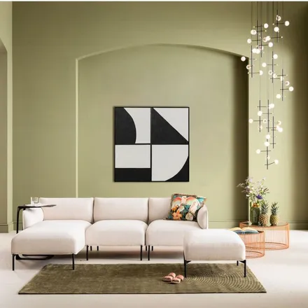 Seinapilt Modulo 100x100 must/valge