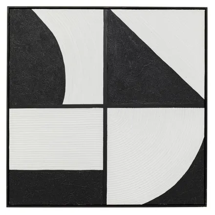 Seinapilt Modulo 100x100 must/valge