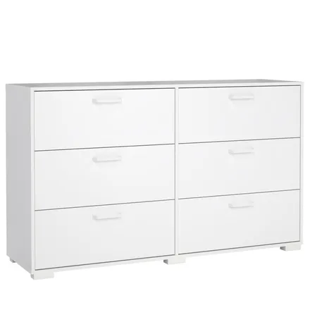 Kummut Sofia 3+3s valge kõrgläige