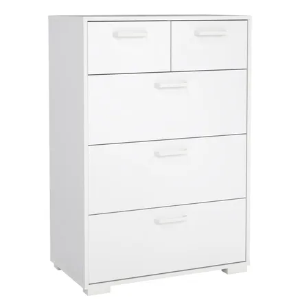 Kummut Sofia 3+2s valge kõrgläige