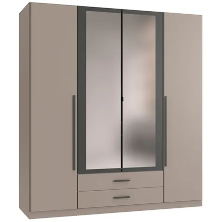 Riidekapp+peegel Marburg 2u2s sahara/grafiit