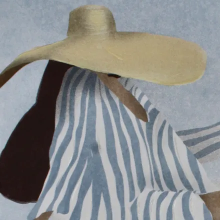 Seinapilt Plaque Lady 60x90 sinine