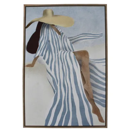 Seinapilt Plaque Lady 60x90 sinine