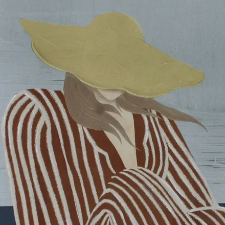 Seinapilt Plaque Lady 60x90 pruun