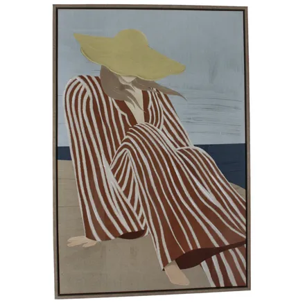 Seinapilt Plaque Lady 60x90 pruun