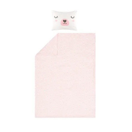 Voodipesukomplekt Bunny 150x210/50x60 roosa