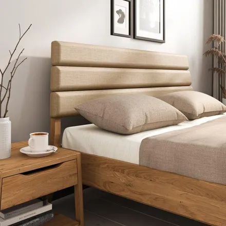 Voodi Rhett-Tw 120x200 õlitatud tamm/kangas