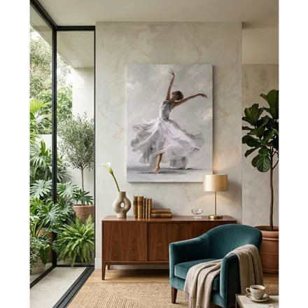 Seinapilt Dancer 60x80 valge