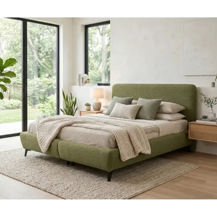 Pesukastiga voodi Elena 180x200 roheline