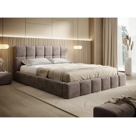 Pesukastiga voodi Dice 180x200 taupe