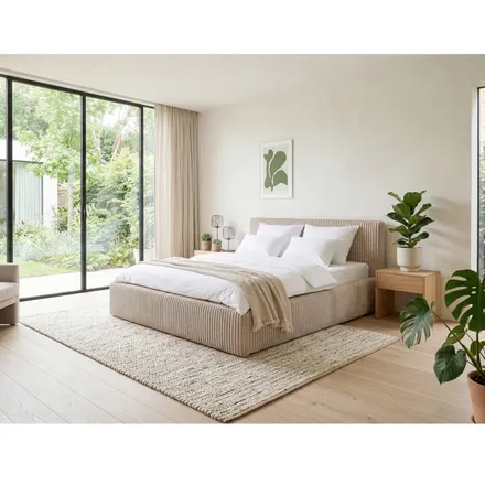 Pesukastiga voodi Farese 180x200 kreem