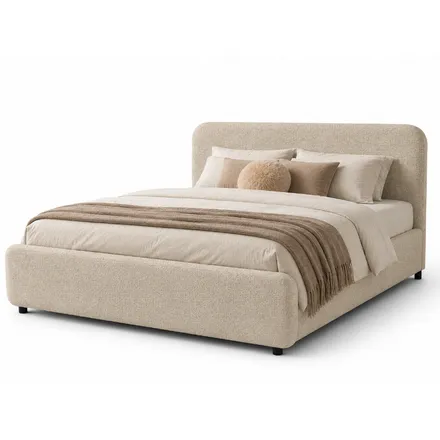 Pesukastiga voodi Hogan 160x200 helebeež