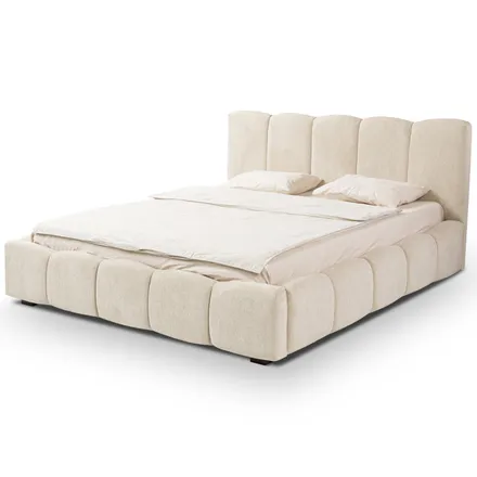 Pesukastiga voodi Nubia 180x200 naturaalvalge